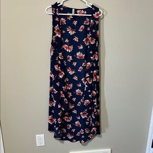 Emerald Sleeveless Open Front Floral Duster Kimono Long Length Cardigan Size L